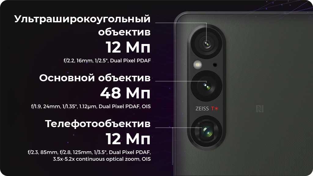 Sony Xperia 1 V 12/256Gb Серебристый Global Version