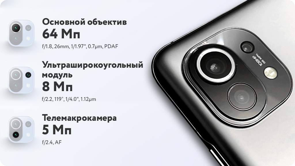 Xiaomi 11 Lite 5G NE 8/128Gb Белый Global Version